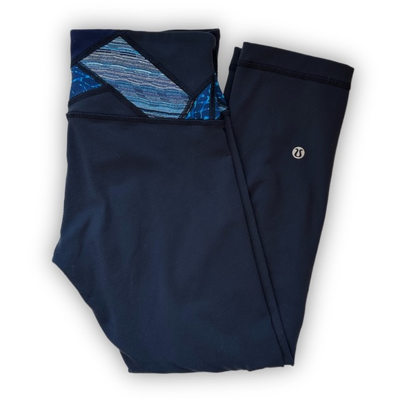 lululemon athletica Pants - COPY - Lululemon WunderUnder Leggings Crop Tight Navy🌟